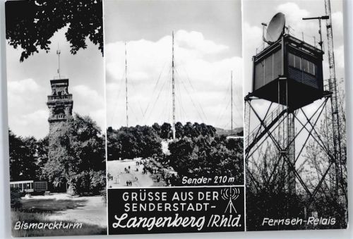 Langenberg Foto-Karte, Bismarckturm, Fernseh-Relais