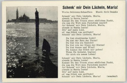 Schenk mir dein Lächeln Maria!
