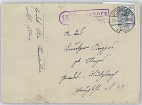 Kransberg Landpoststempel, Hochzeit, Vermählung