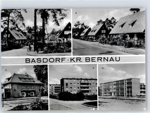 Basdorf Goethestraße, Waldheimstraße, Hubertus-Filmtheater, Erich-Weinert-Straße, Schule