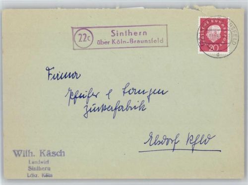 Sinthern Landpoststempel