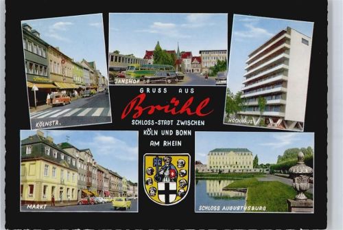 Brühl Kölnstraße, Janshof, Markt, Schloß Augustusburg