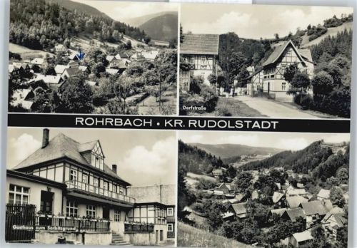 07429 O6821 Rohrbach b Rudolstadt - Gesamtansicht, Gasthaus Zum Sorbitzgrund, Dorfstraße
