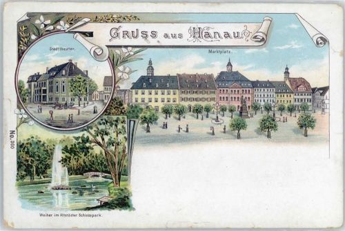Hanau Marktplatz, Theater, Schloßpark