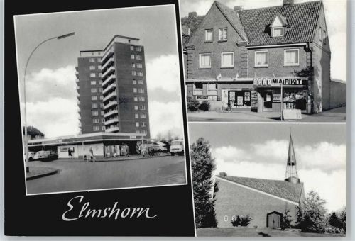 Elmshorn Hochhaus, Kirche, SPAR-Markt