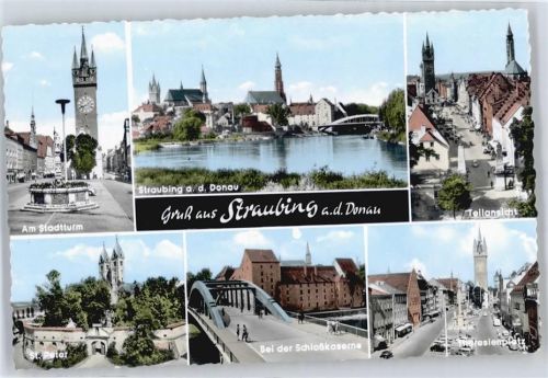 Straubing gel. 21.9.65, Stadtturm, St. Peter, Schlosskaserne