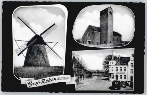 Groß Reken Windmühle, Gasthaus Zum weißen Haus, Kirche