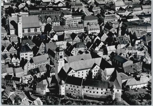 Dillingen Fliegeraufnahme, Schloß, Kirche