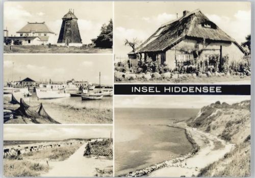 Insel Hiddensee Windmühle, Hafen und Strand Vitte, Blaue Scheune, Steilküste am Dornbusch