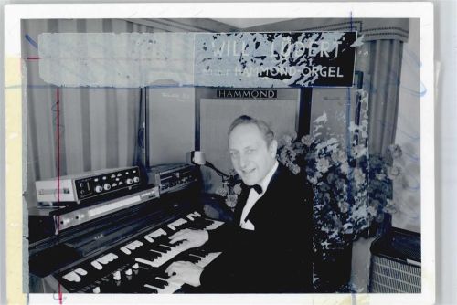 Brunsbüttelkoog Foto mit Negativ, Hammond-Orgel, Will Lüdert