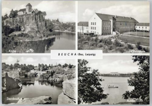 Beucha Kirche, Oberschule, Autobahnsee, Steinbruch