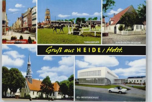 Heide Friedrichstraße, Pferde-Turnier-Platz, Kirche, Kfz-Meisterschule, Museum