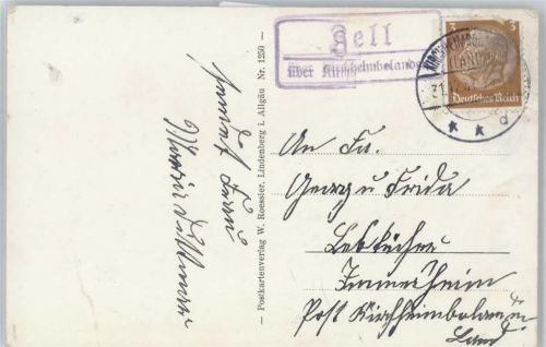 Kirchheimbolanden Landpoststempel Zell