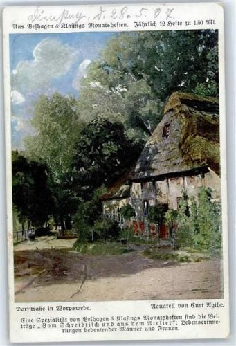 Worpswede Künstler-Karte, Dorfstrasse