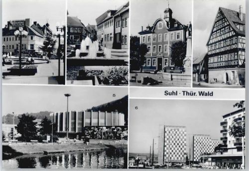Suhl Steinweg, Rathaus, Stadthalle, Wilhelm-Pieck-Straße