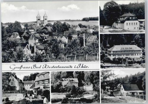 Bad Klosterlausnitz Gesamtansicht, Schössersmühle, Walkmühle, Amtsschreibermühle