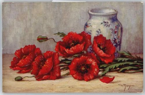 No.1287 , W.Hoy , roter Mohn