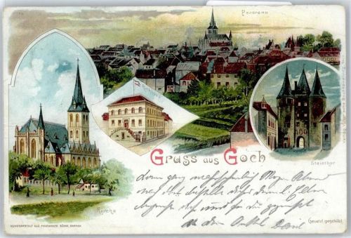 Goch Steintor , Kirche , Litho
