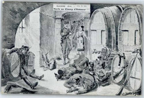 betrunken in franz. Weinkeller