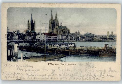 Köln Deutz 105 Blick zum Dom, Rathaus