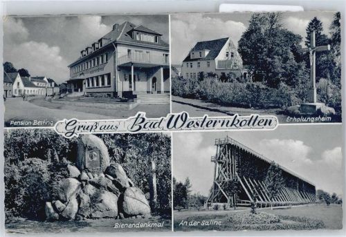 Bad Westernkotten Pension Besting, Erholungsheim, Bienendenkmal, An der Saline