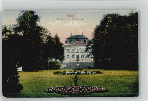 Fulda Stadtsaal Schloßpark Trinks AK Nr. 19