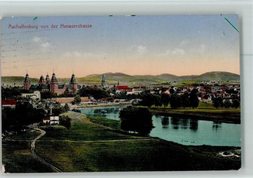 Aschaffenburg 1915 von der Hanauerstrasse