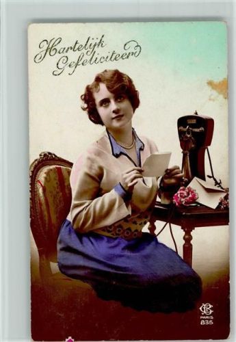 Fotoverlag CB Paris 835 - Frau beim Brief lesen 1932 AK