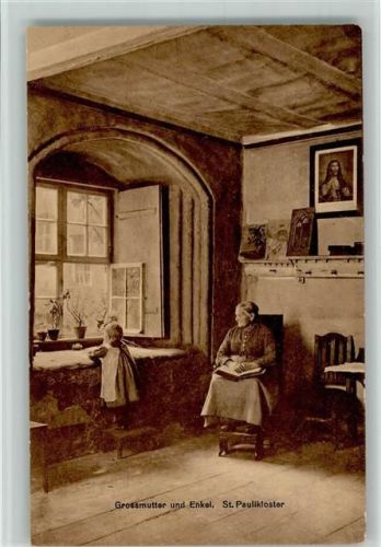 Großmutter und Enkel 1912 AK