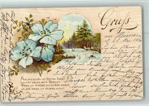 1900 Postkarte mit Gedicht: Wann ich wieder schreiben werde AK