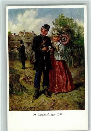 sächs. Post in 12 Bildern - Bild 10 - Landbriefträger 1859