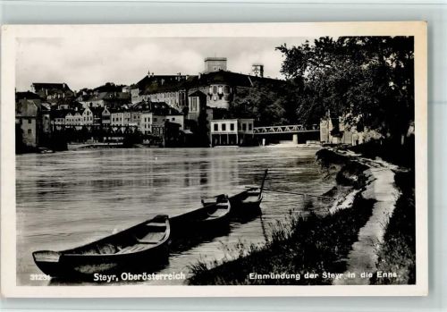 Steyr Einmündung der Steyr in die Enns