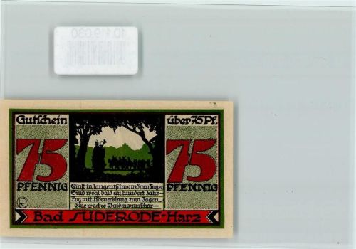Bad Suderode Notgeld 75 Pf. Jagd