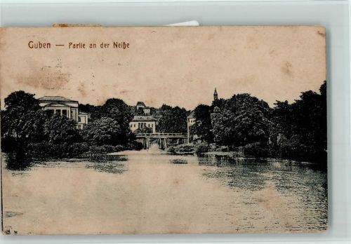 Guben 1920 Partie an der Neiße