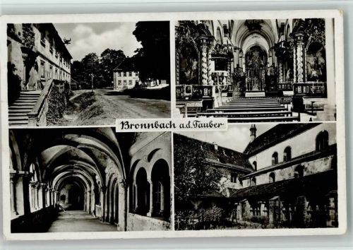 Bronnbach Kirche Innenaufnahme Kreuzgang 4-Bildaufnahme