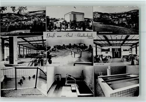 Bad Schallerbach Gesamtansicht Innenaufnahmen Wandelhalle Unterwasser-Gymnastik Baderaum Leseraum Mehrfachaufnahme
