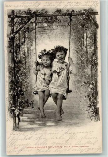 1898 Kinder auf einer Schaukel - Verlag Knackstedt & Näther 143