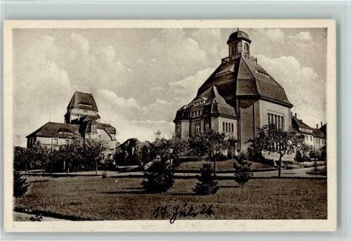 Arnsdorf Kirche und Verwaltungsgebäude der Landesanstalt
