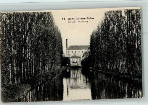 Romilly-sur-Seine 1911 Le Canal du Moulin AK Good condition