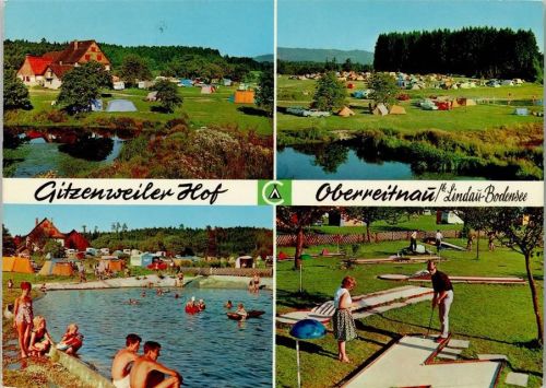 Oberreitnau 1958 Gitzenweiler Hof, Campingplatz , Minigolf Anlage