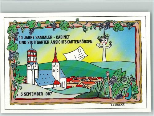 Nr. 352 - 10. Stuttgarter Ansichtskartenbörse 5. Sept. 1987 Breitsprecher Sammler Cabinet AK