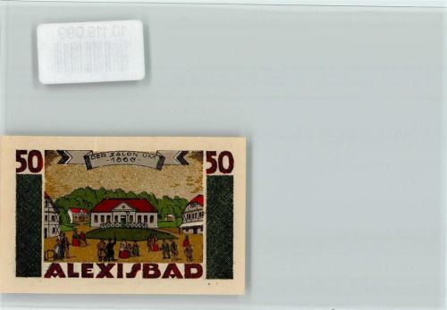 Alexisbad Notgeld 50 Pf. Alexisbad Salon 1860