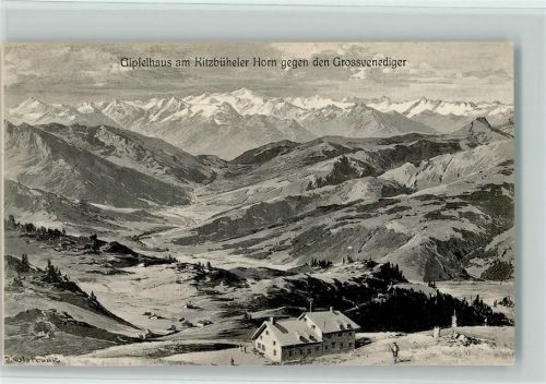 Gipfelhaus Kitzbüheler Horn Gipfelhaus am Kitzbüheler Horn gegen den Grossvenediger Winteraufnahme