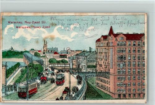 Warschau Neu-Zjazd Str. Nowy Zjazd Straßenbahnen