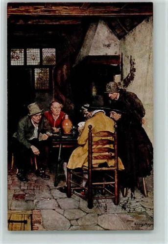 1919 sign Claus Meayer - Kartenspieler