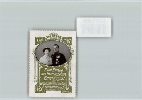 Zum Einzug des Herrzogspaares Ernst August 1913 - Künstler sign
