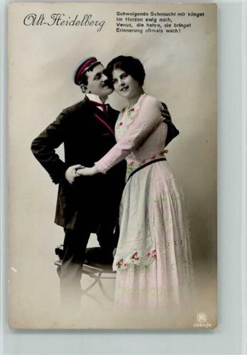 1910 Serie 2564-4 handcoloriert, Alt Heidelberg, Studentenliebe AK
