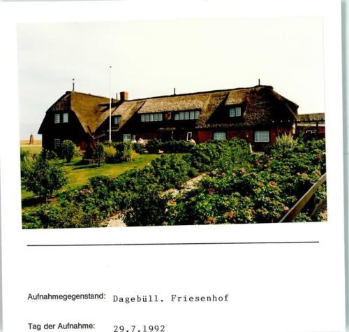 Dagebüll Friesenhof Foto montiert auf Karton