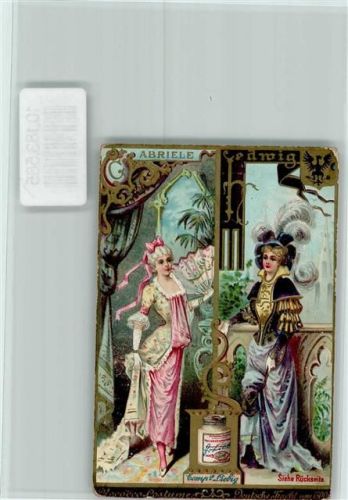Liebig Sammelbild - Frauen mit einem Fächer, Mode