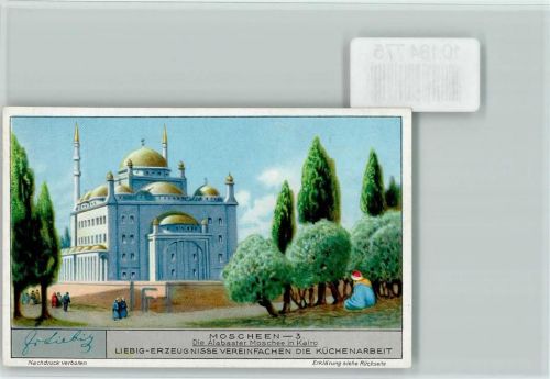 Kairo Sammelbild Liebig - Moscheen Nr. 3 - Alabaster Moschee Tempel